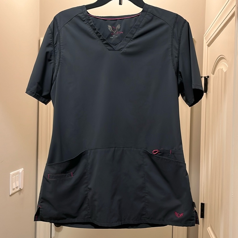 Smitten medium (tall) gray scrubs set